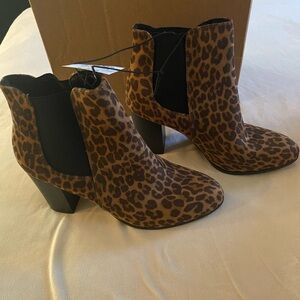Leopard Print Ankle Boots